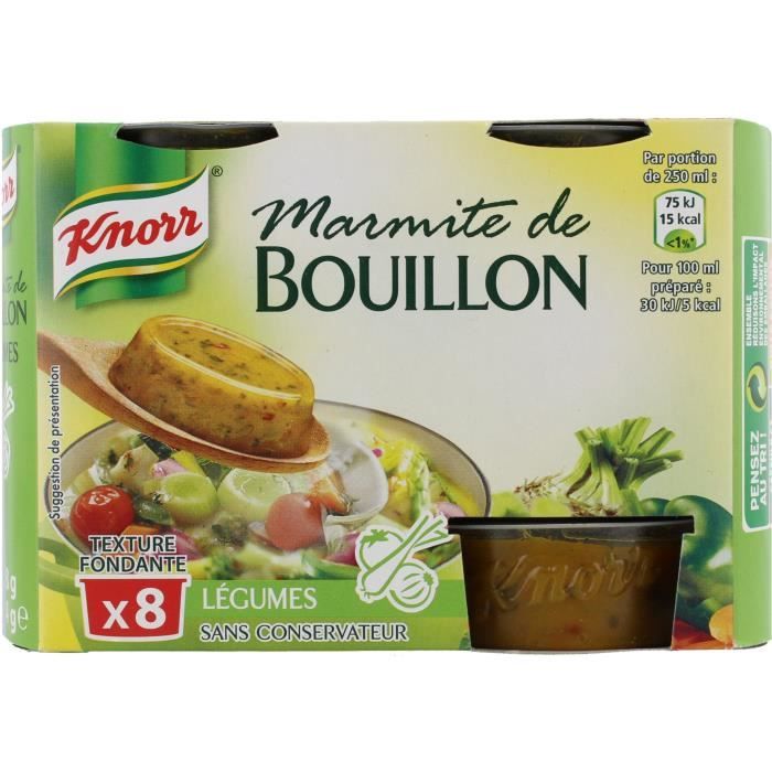 KNORR Marmite de Bouillon Légumes 8 Capsules - Lot de 8x 224 g