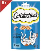 CATISFACTIONS Friandises au saumon pour chat et chaton 6x60g