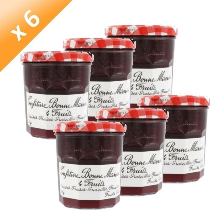 BONNE MAMAN Confiture 4 Fruits 370g (x6)