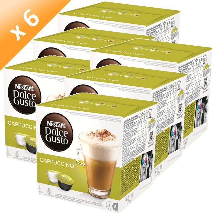 DOLCE GUSTO Cappuccino 16 Capsules 200g (x6)