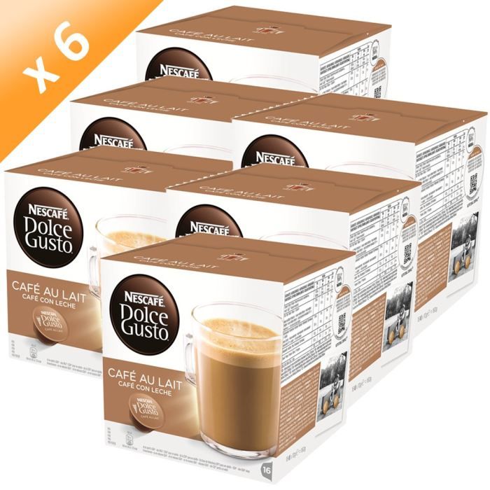 DOLCE GUSTO Café au Lait 16 Capsules 160g (x6)