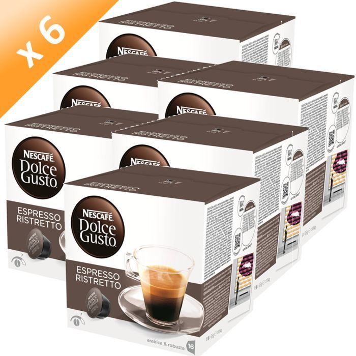 DOLCE GUSTO Espresso Ristretto 16 Caps. 104g (x6)