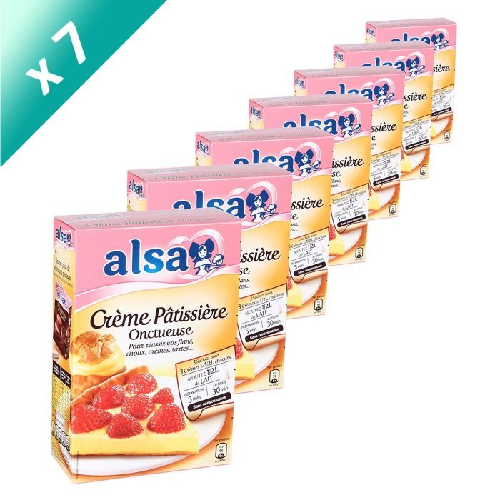 ALSA Crème Patissière Onctueuse 390g (x7)