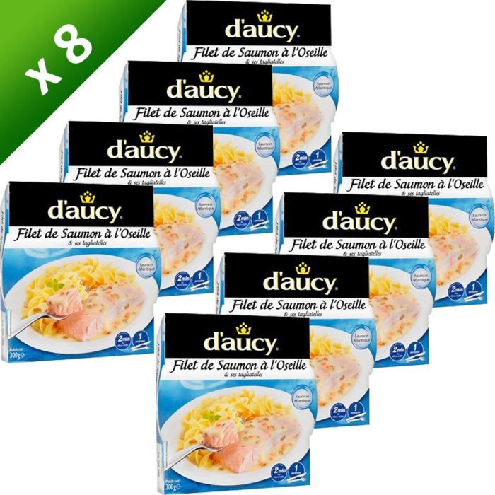 DAUCY Filet Saumon Oseille, Tagliatelles 300g (x8)