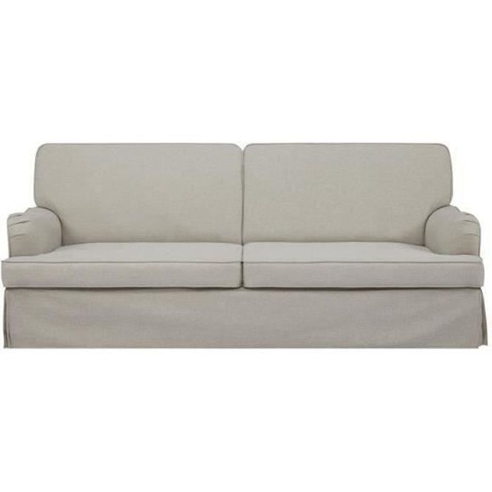 Canapé droit Beige Tissu Pas cher Moderne Confort