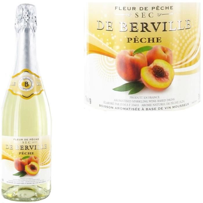 De Berville -Pêche- Boisson efferv. Aromatisée x1