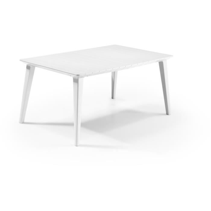 Table Design contemporain 160cm Blanc - ALLIBERT BY KETER - 6 personnes - LIMA