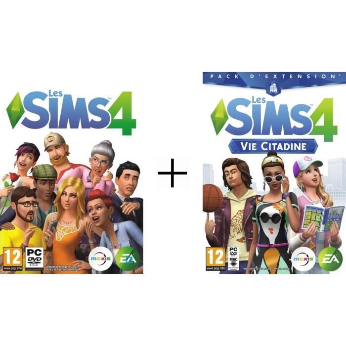 Sims 4 Jeu PC + Sims 4 : Vie Citadine Jeu PC