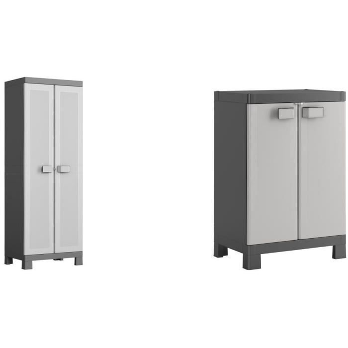 KIS Armoire haute + armoire basse Logico - 65 x 45 x 182 / 65 x 45 x 97 cm
