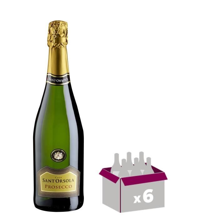 SANT ORSOLA Prosseco Vin d'Italie - Blanc - 75 cl x 6