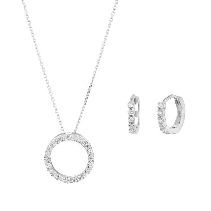 ID BIJOUX Parure Ma bulle et créoles Argent 925° Femme