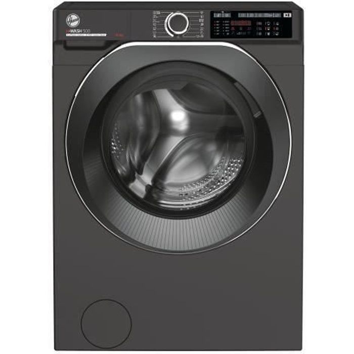 Lave-linge hublot HOOVER H-WASH 500 HW410AMBCRE/1-S - 10 kg - Largeur 60 cm - Classe A - 1400 tours/min - Anthracite