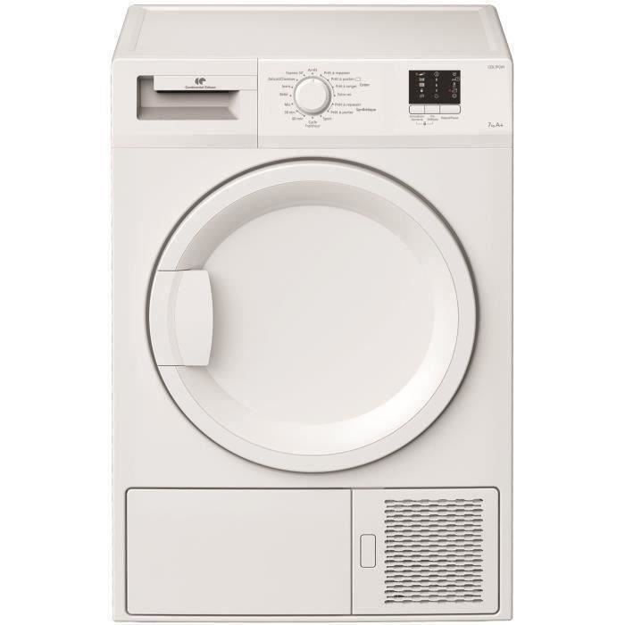 CONTINENTAL EDISON CESL7PCW1- Sèche linge frontal - 7 kg - Pompe à chaleur - Classe A+ - Blanc