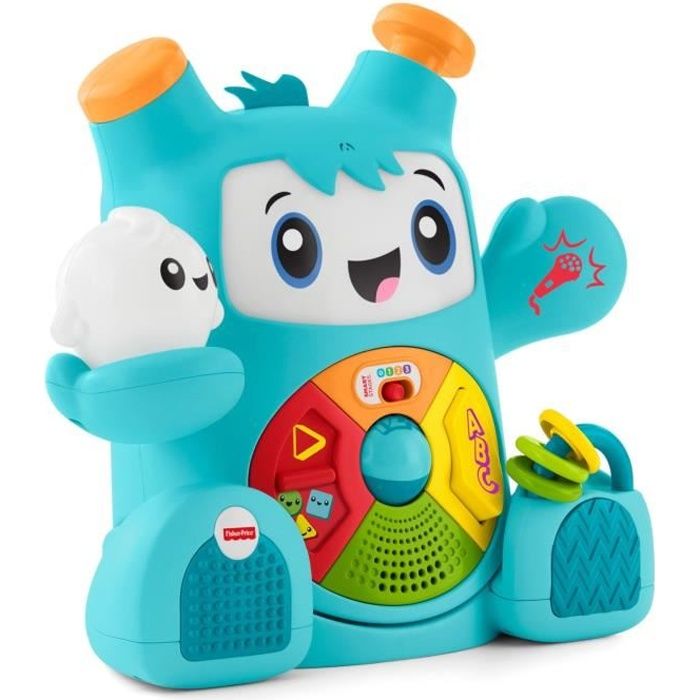 FISHER-PRICE - Mon Ami Rocki - Robot Interactif Sons & Lumières - 40 CM