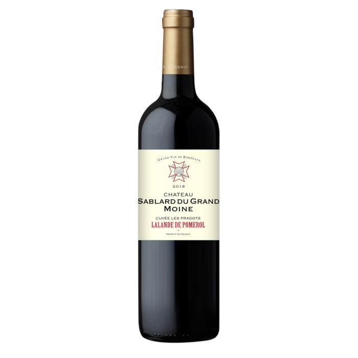 Château Sablard du Grand Moine Cuvée les Pradots 2018 Lalande-de-Pomerol - Vin rouge de Bordeaux x1