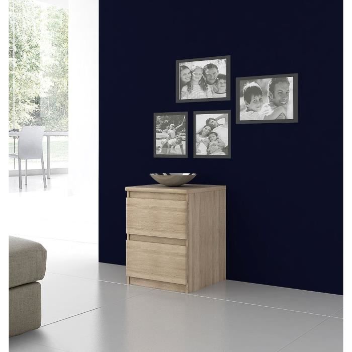 NATTÏ Chevet contemporain décor chêne sonoma - L 42 cm