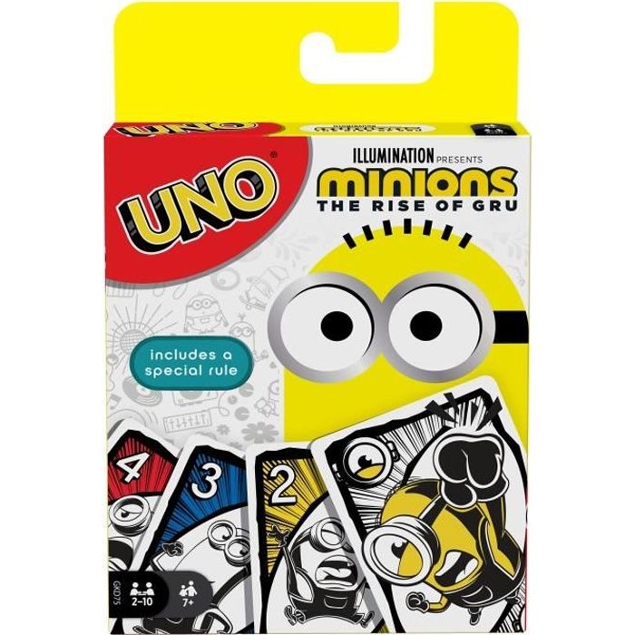 Mattel Games - Uno Minions 2 - Jeu de Cartes Famille - 2 à 10 joueurs - Dès 7 ans