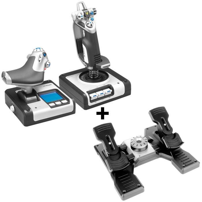 Pack LOGITECH X52 Flight Control System + Pro Flight Rudder Pedals