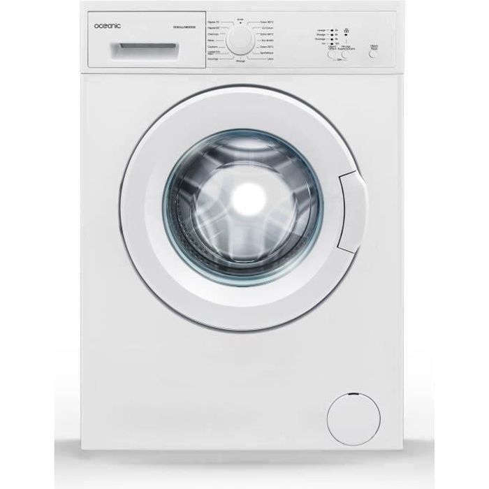 Lave-linge hublot OCEANIC OCEALL580DD2 - 5 kg - L 59,7 cm - Blanc - 800 tours/min