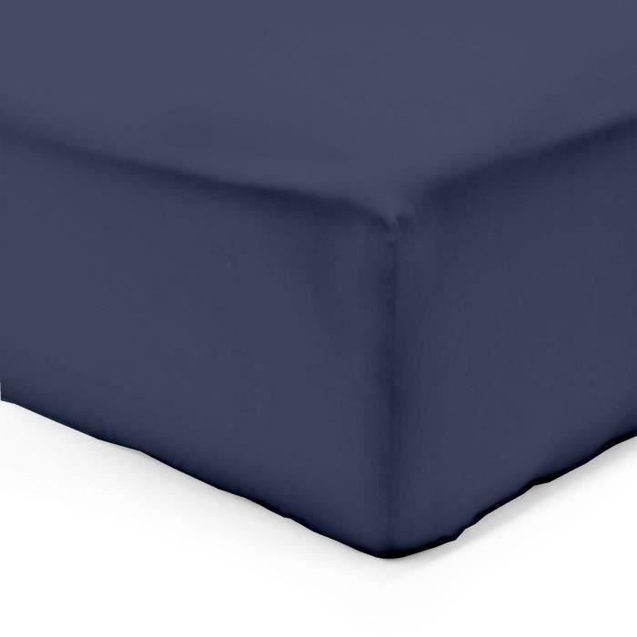 VISION Drap housse 140x190 cm - Bleu marine