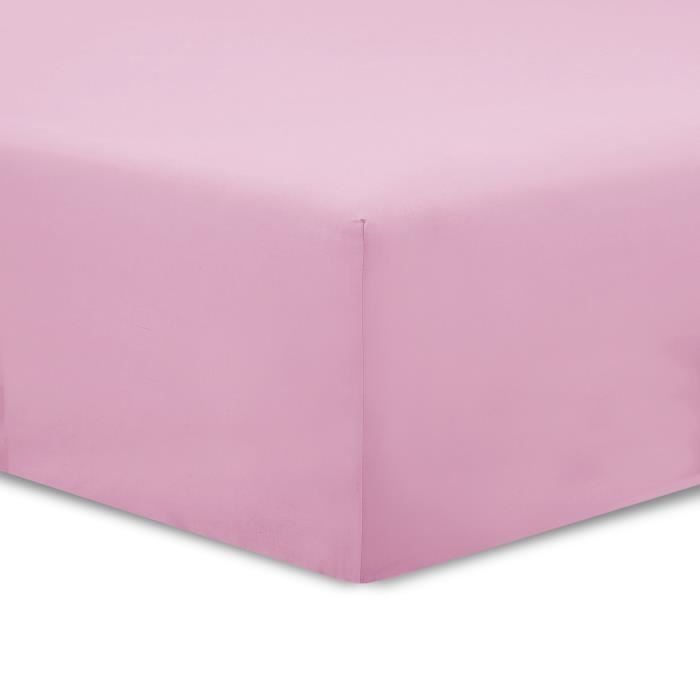 VISION drap housse 180x200cm ROSE