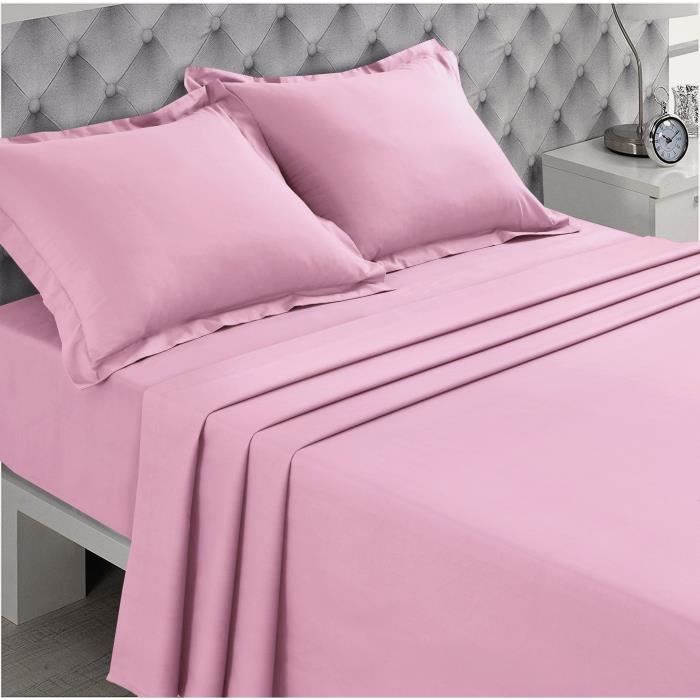 VISION Drap plat 270x300 cm vieux rose
