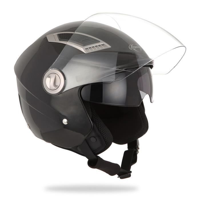 STORMER Casque Jet Award Noir Verni