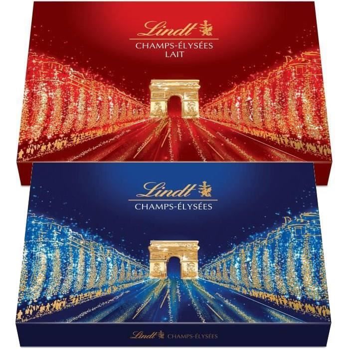 LINDT Lot de 2 boîtes Champs-Elysées Lait 482g et Assorti 469g