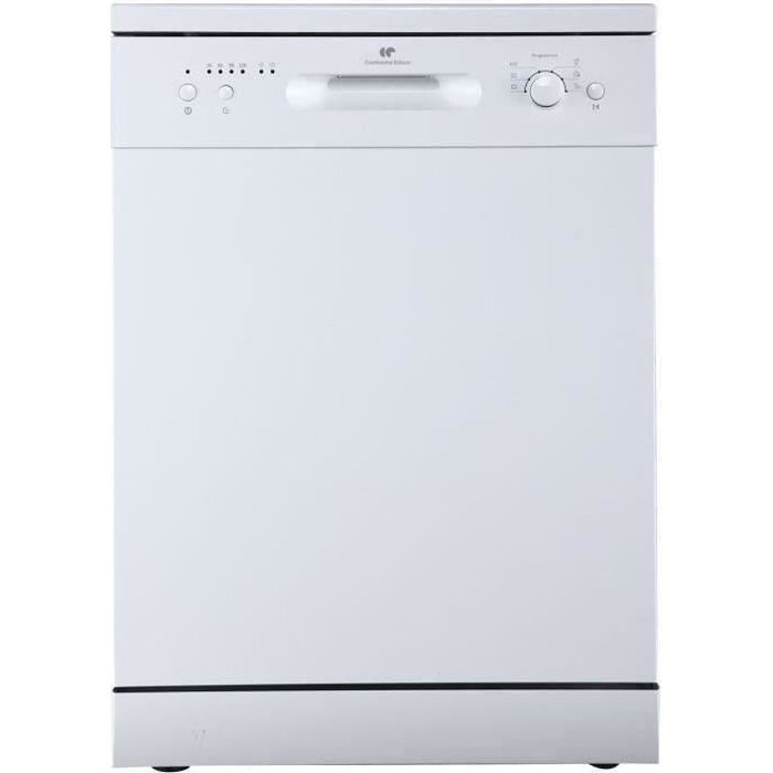 Lave-vaisselle pose libre CONTINENTAL EDISON CELV1247DDW3 - 12 couverts - Largeur 59,8 cm - 47 dB - Blanc