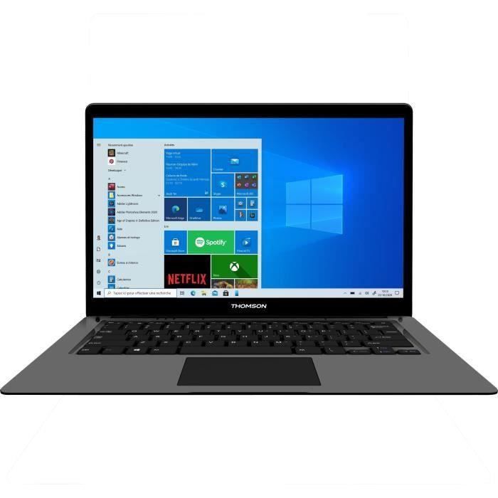 Pc Portable Ultrabook - Thomson - 14,1'' Hd - Intel Celeron - Ram 4Go - 64Go SSD - Windows 10S - Azerty