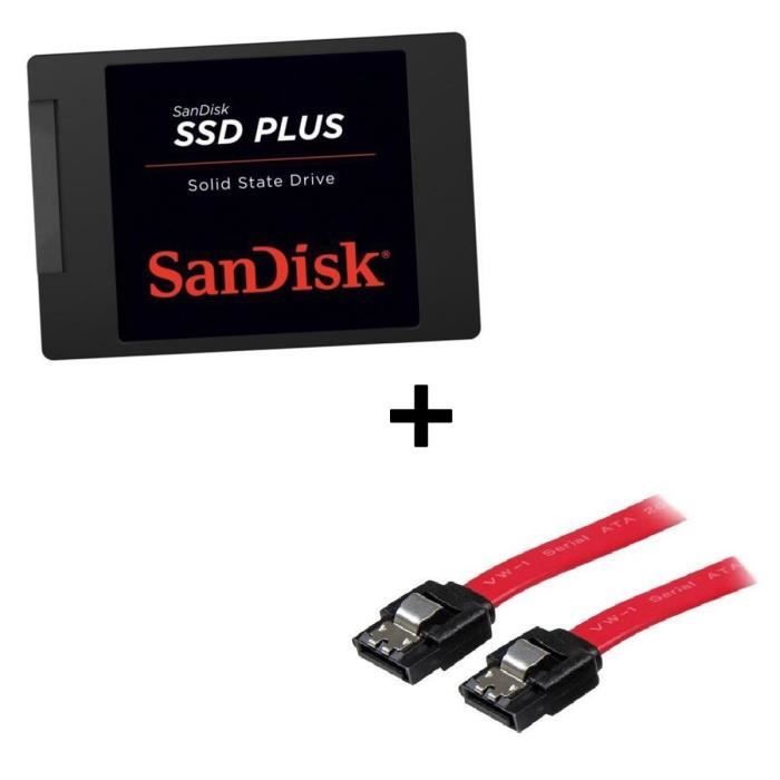 Pack SANDISK SDSSDA G26 240Go 2,5- + STARTECH Câble Serial-ATA avec verrouillage de 30 cm