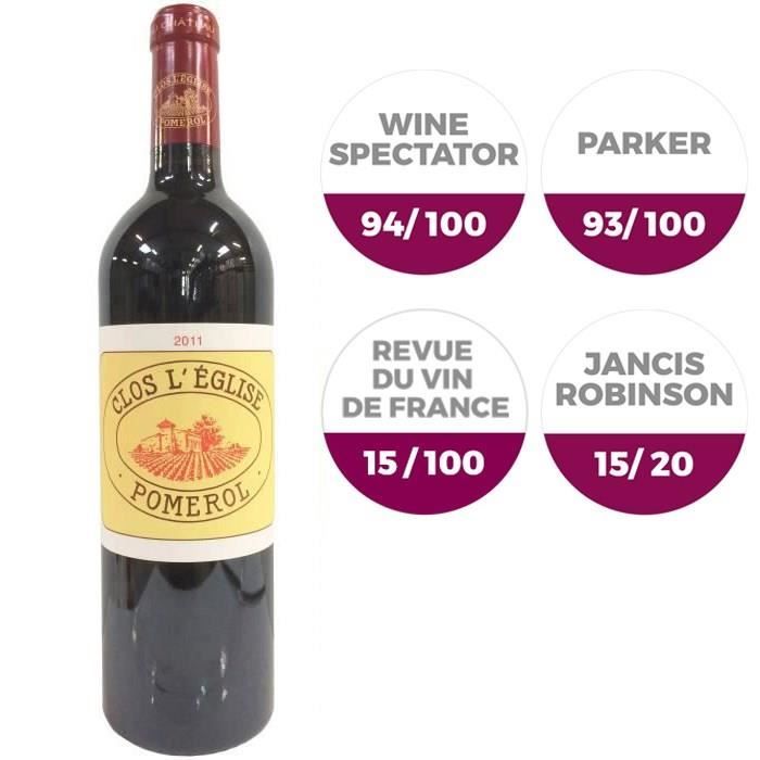 Clos L'Eglise 2011 Pomerol - Vin rouge de Bordeaux