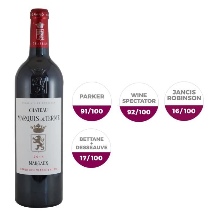 Château Marquis de Terme 2014 Margaux Grand Cru - Vin rouge de Bordeaux