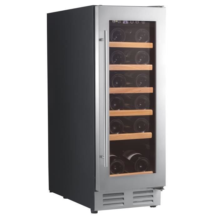 CLIMADIFF CLE18 - Cave à vin de service - 18 bouteilles - Encastrable - Classe A - L 29,5 x H 82 cm