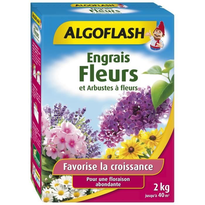 ALGOFLASH Engrais Fleurs et Arbustes à fleurs - 2kg
