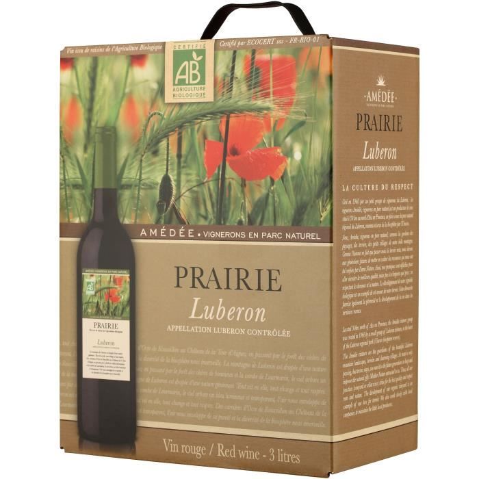 BIB Prairie Luberon - Vin rouge de la Vallée du Rhône Bio