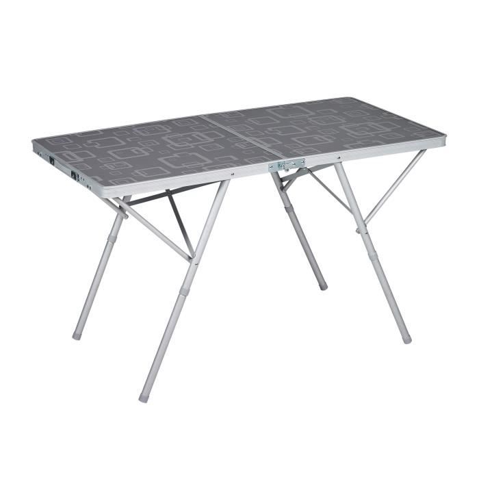 TRIGANO Table valise Premium - Gris