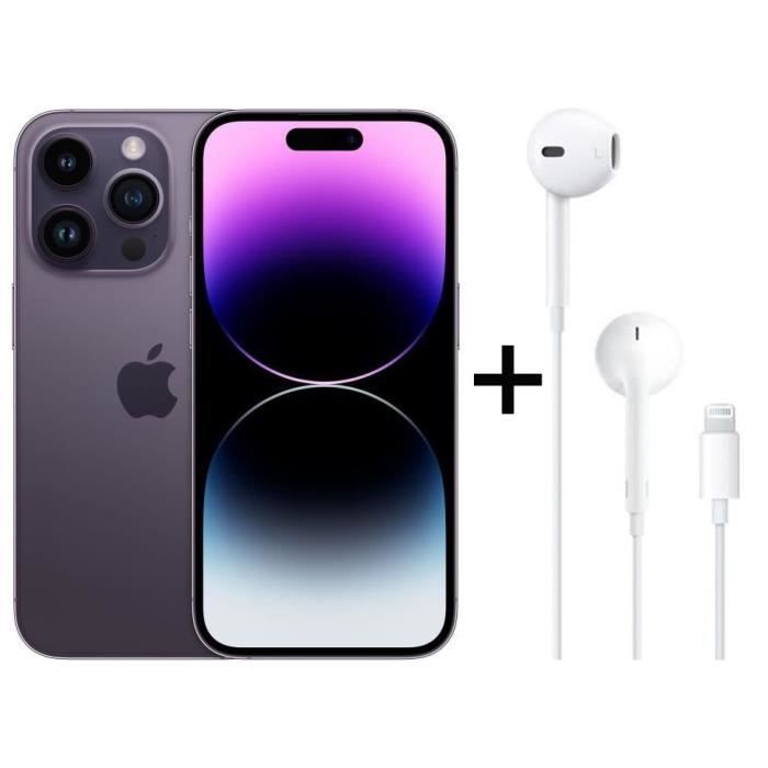 iPhone 14 Pro 128Go Deep Purple + APPLE EarPods avec connecteur Lightning