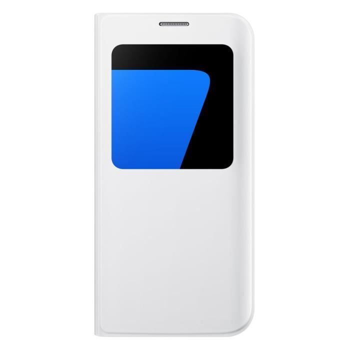 Samsung Etui S View Cover S7 Edge - Blanc