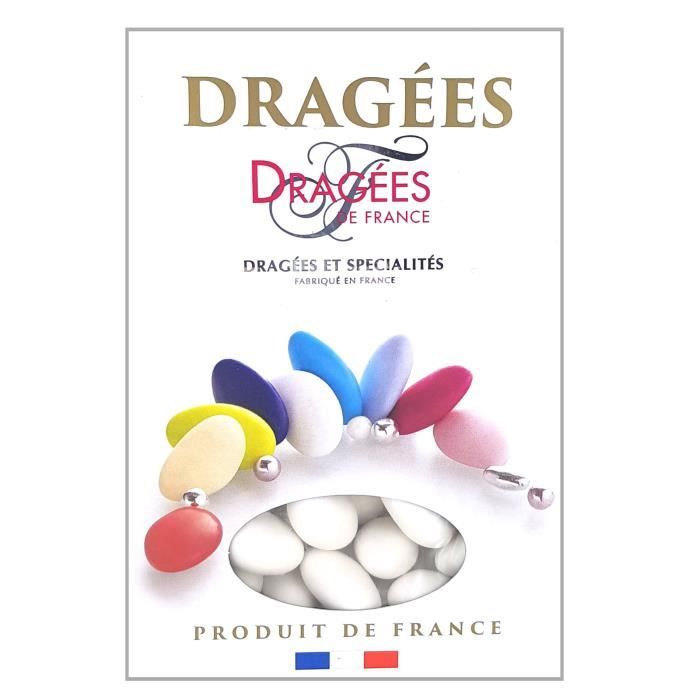 DRAGEES DE FRANCE Dragées Marguerite - Blanc - 18% d'amande - 1 kg