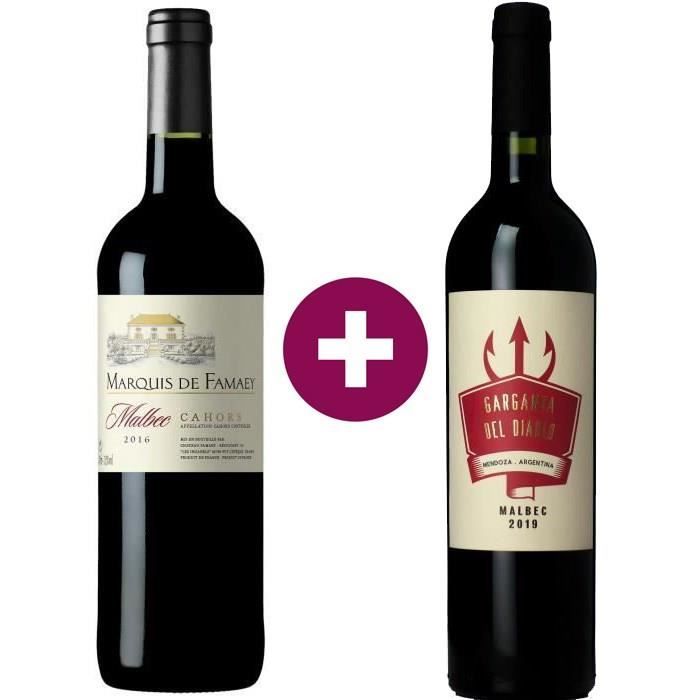 Duo des Malbec - Château Famaey 2016 Cahors & Garganta del Diablo 2019 Malbec d'Argentine - 2 x 75cl