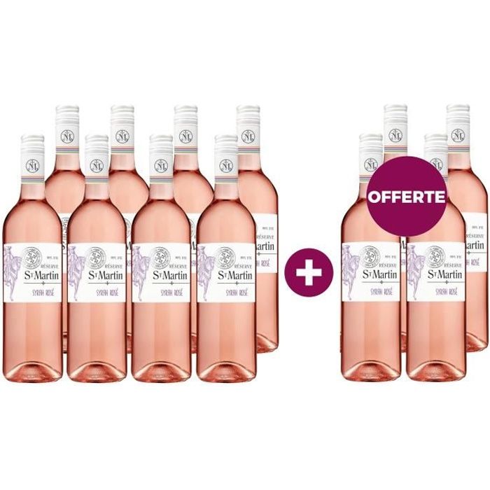 8 achetées - 4 offertes Réserve St Martin Pays d'Oc - Vin rosé du Languedoc-Roussillon