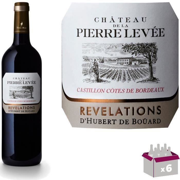 Château De La Pierre Levée 2016 Castillon - Vin rouge de Bordeaux x6