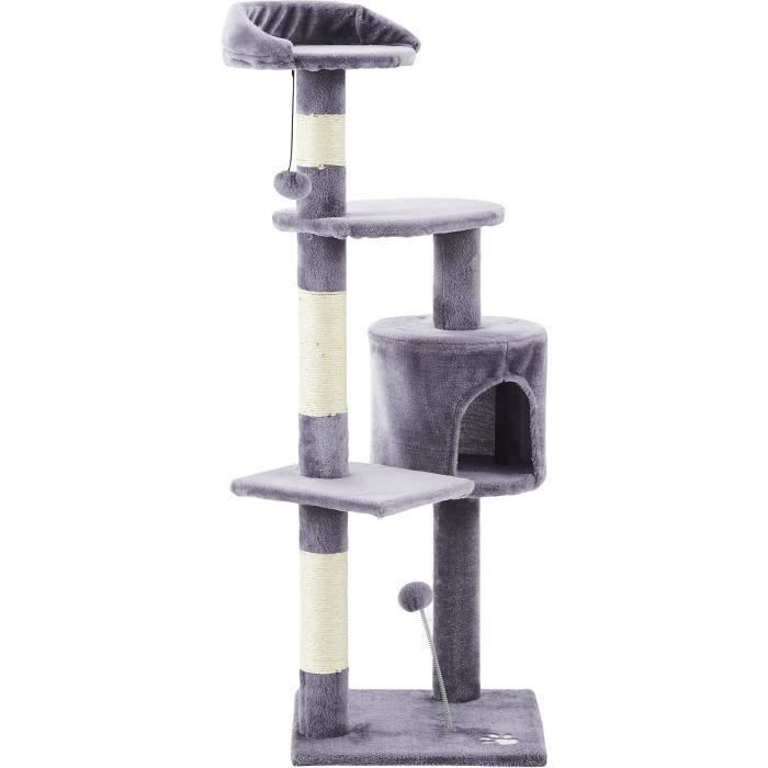 Arbre A Chat Joe 40x40x114cm Gris Bleute Cdiscount Animalerie