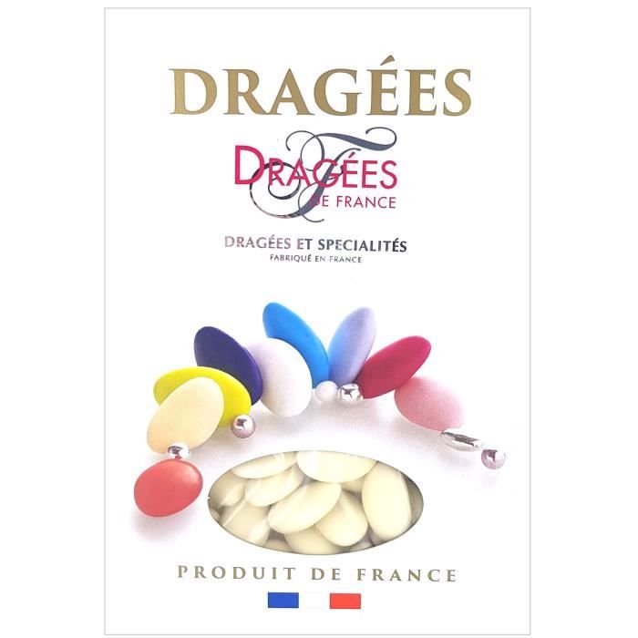 DRAGEES DE FRANCE Dragées Avola Trèfles - Ivoire - 28% d'amande - 1 kg