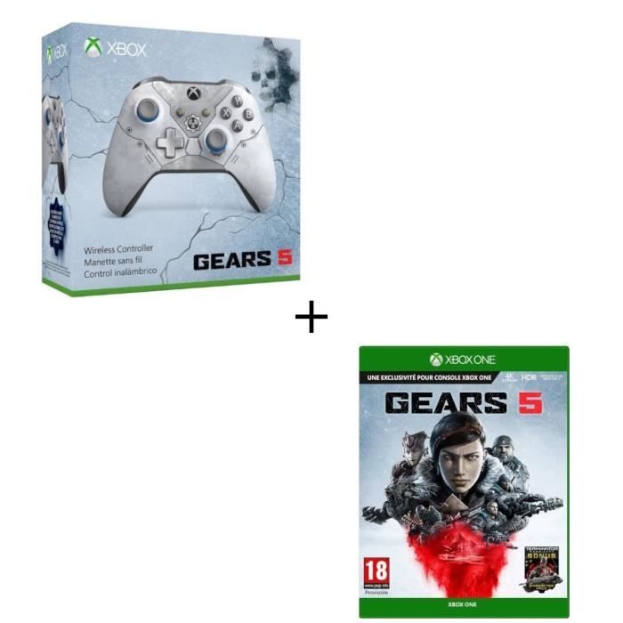 Manette Xbox Sans Fil Edition Spéciale Gears 5 + Jeu Xbox One Gears 5