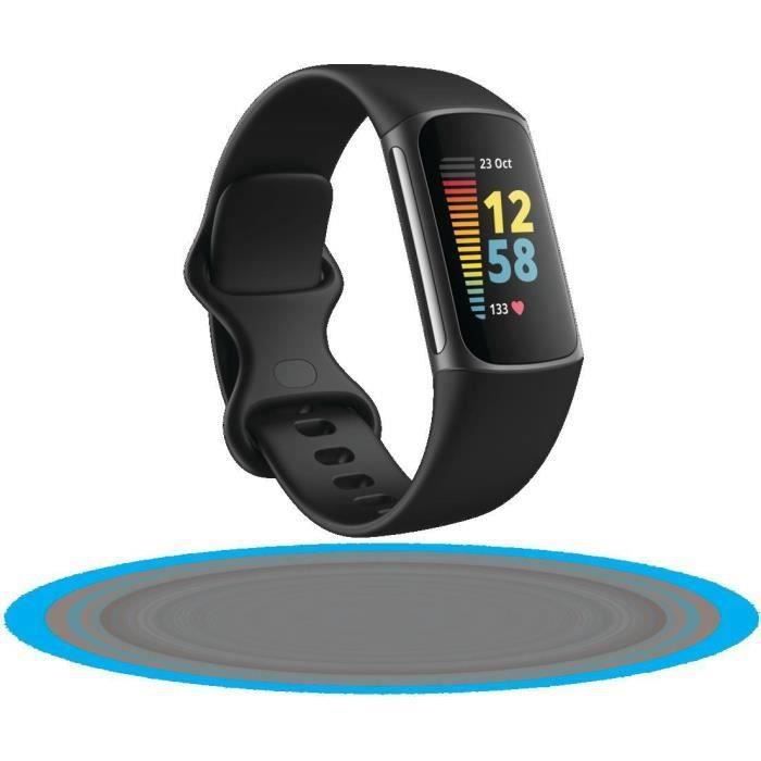 FITBIT Charge 5 - Bracelet d'activité - 6 mois d'abonnement à Premium - Noir