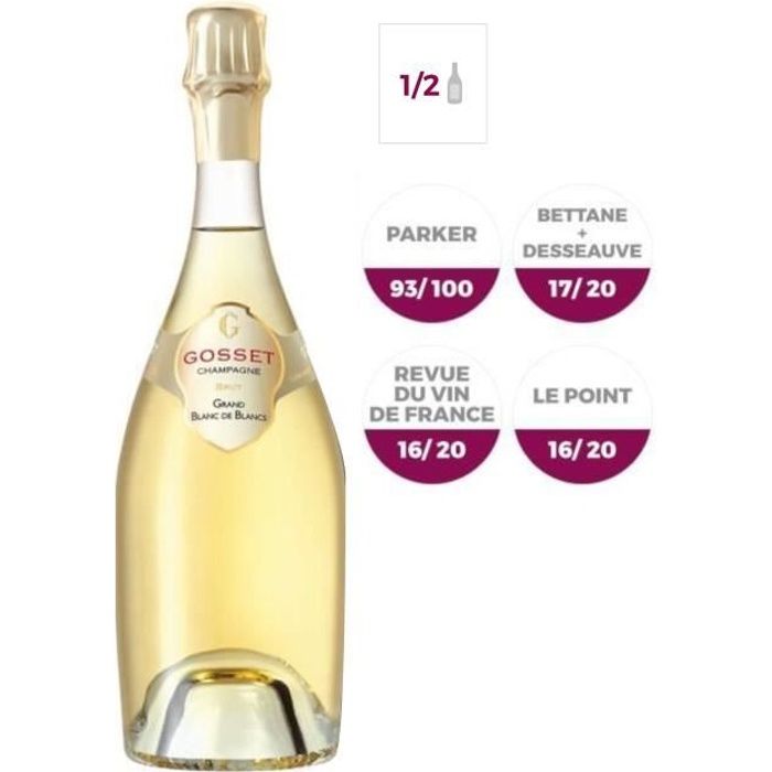 Champagne Gosset Grand Blanc de blancs Brut - 37,5 cl