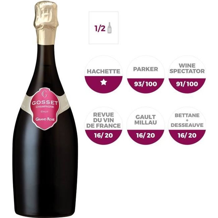 Champagne Gosset Grand Rosé - 37,5 cl