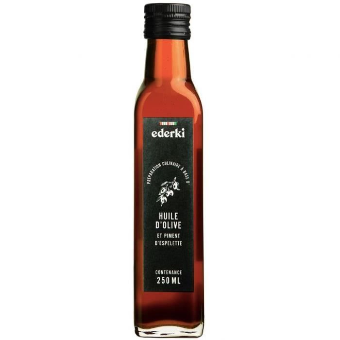 EDERKI Huile d'olive au piment d'Espelette - 25 cl
